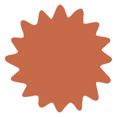 Sun shape flat illustration