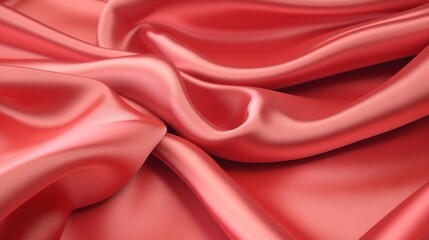 Obraz premium Red silk with creases texture background