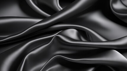 Black silk with creases texture background
