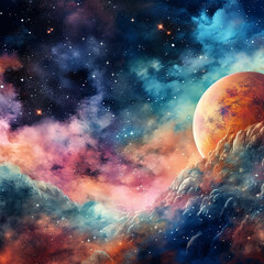 space background theme design illustration