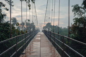 Fototapeta premium Kuningan West Java, the scenery is so beautiful and cool with lush trees that are still green 