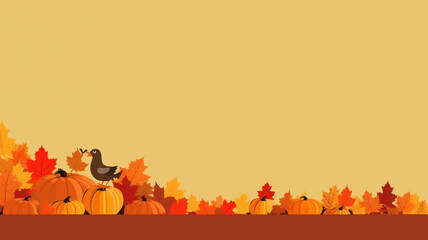 Fototapeta premium Autumn pumpkin background 