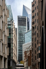 Fototapeta premium Daytime view of the skyscrapers of the city of London