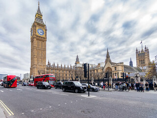 View of Big Ben and the Houses of Parliament in London
