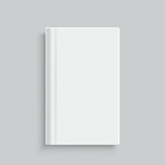 Blank white brochure template with soft shadows.
