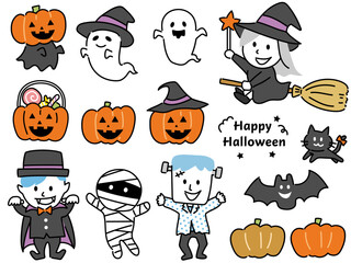 ハロウィンのかわいいキャラクターポーズ集