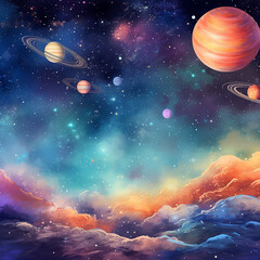 space background theme design illustration
