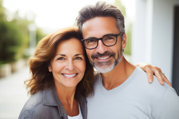 Affectionate Middle-Aged Couple Embracing