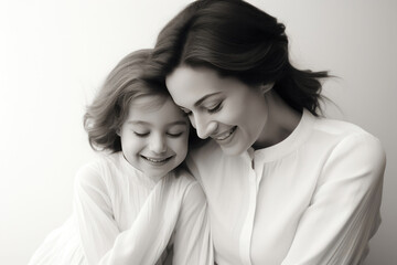 Family Love: Mom and Daughter