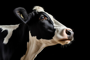Obraz na płótnie Canvas Cow's Elegance in the Dark