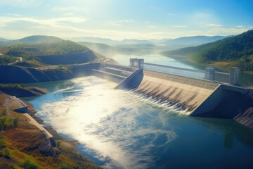 Epic Panorama: Hydroelectric Power in Action