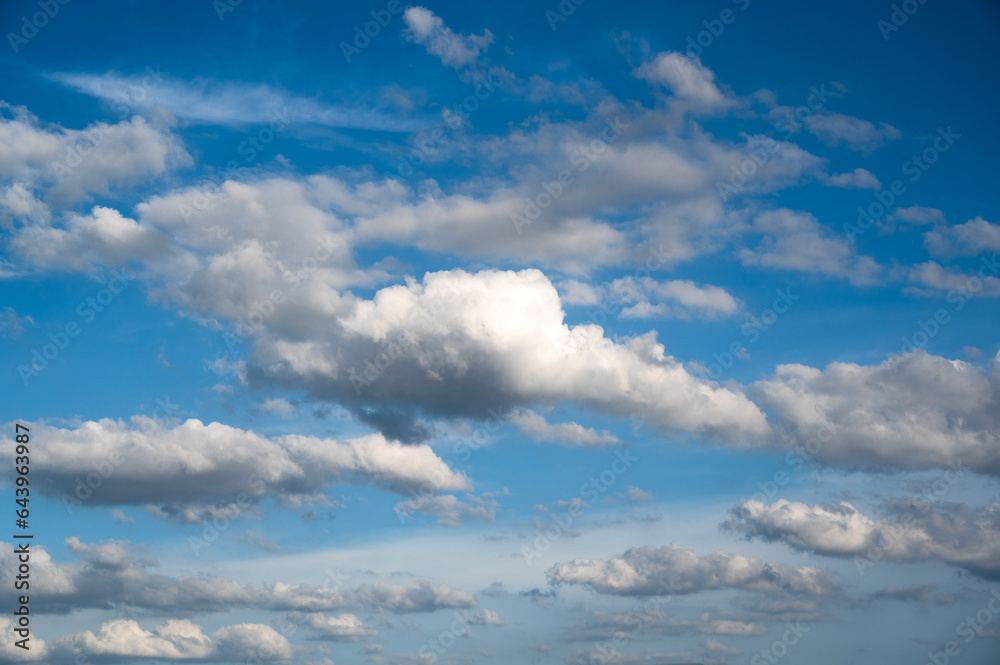 Wall mural beautiful white clouds on blue sky