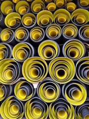 HDPE Corrugated Pipe, 
HDPE Pipes Manufacturers, HDPE DWC Yellow pipes, Drainage Corrugated Pipe, Polyethylene Plastic Pipe