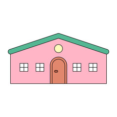 House line filled illustration