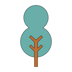 Tree line filled illustration