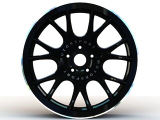 BBS CH-R Black Wheel with Painted Finish Rim 19 inches 3D model