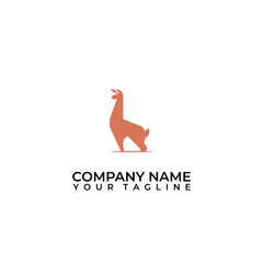 Alpaca logo design icon vector silhouette illustration