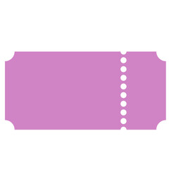 Ticket shape flat illustration