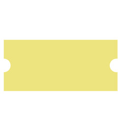 Ticket shape flat illustration