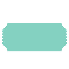 Ticket shape flat illustration