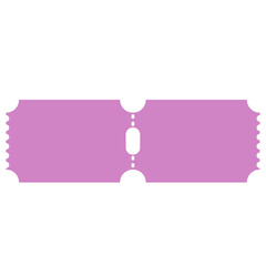 Ticket shape flat illustration