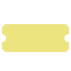 Ticket shape flat illustration