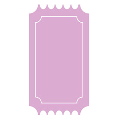 Ticket shape flat illustration