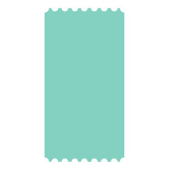 Ticket shape flat illustration