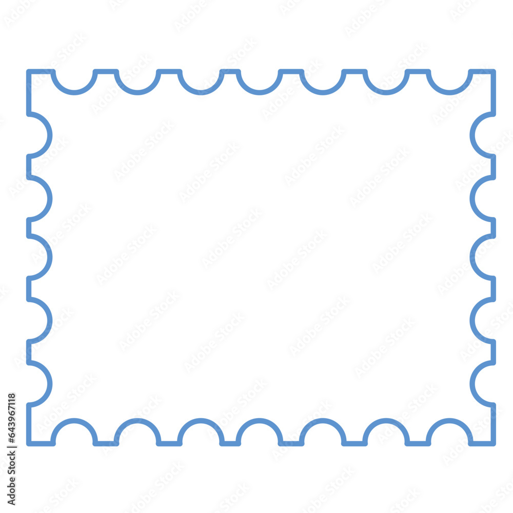 Poster postage stamp rectangle shape outline illustration