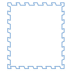 Postage stamp rectangle shape outline illustration
