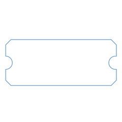 Ticket shape outline illustration