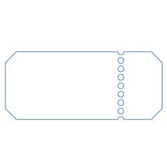 Ticket shape outline illustration