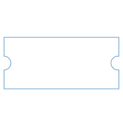 Ticket shape outline illustration