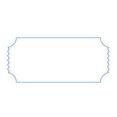 Ticket shape outline illustration