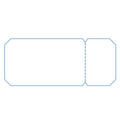 Ticket shape outline illustration