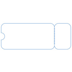 Ticket shape outline illustration