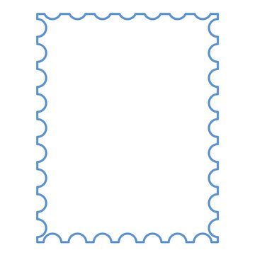 Postage stamp rectangle shape outline