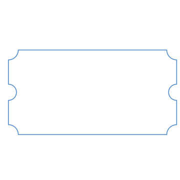 Ticket shape outline illustration