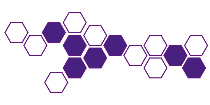 hexagon background.  purple colored hexagons
