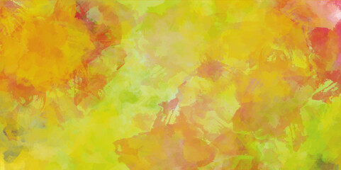 Naklejka na ściany i meble yellow mixed with other color abstract watercolor background 