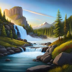 river in the mountains