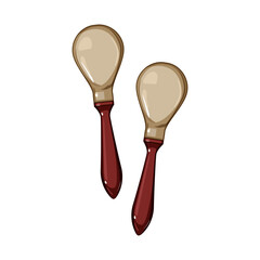 mexican maracas cartoon. percussion maracas, latin mexico, music logo mexican maracas sign. isolated symbol vector illustration