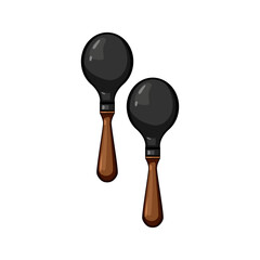 maracas maracas cartoon. latin mexico, music logo, rumba skull maracas maracas sign. isolated symbol vector illustration