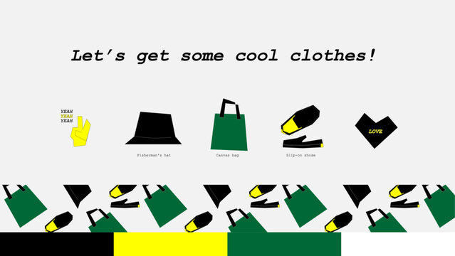 Clothes pattern&icon set