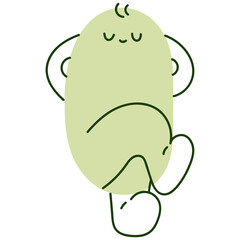 Minimalist character relaxation illustration