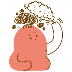 Minimalist character stop overthinking illustration