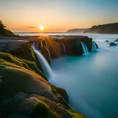 sunrise over the river