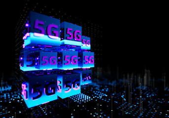 5G digital technology data transmission and smart technology