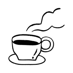 Coffee cup cartoon hand drawn