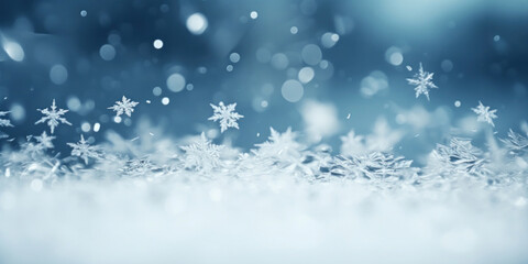 Fototapeta na wymiar Snowy white blur background